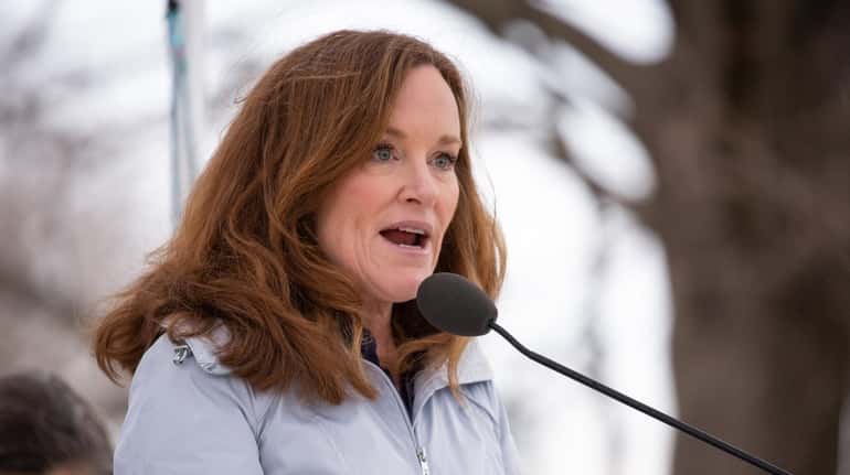 Rep. Kathleen Rice at Village Green Park in Great Neck...