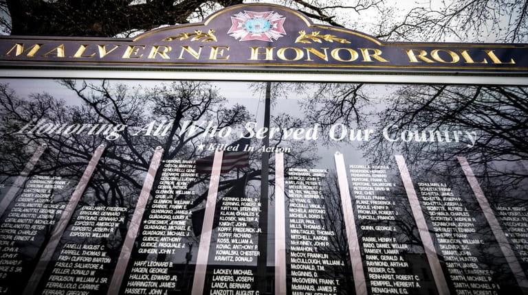 The military honor roll salutes those who died in the...