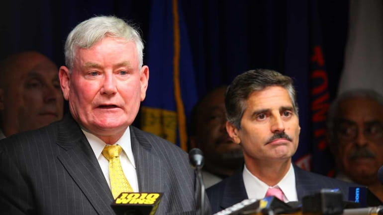 Suffolk County Executive Steve Levy and Suffolk Police Commissioner Richard...