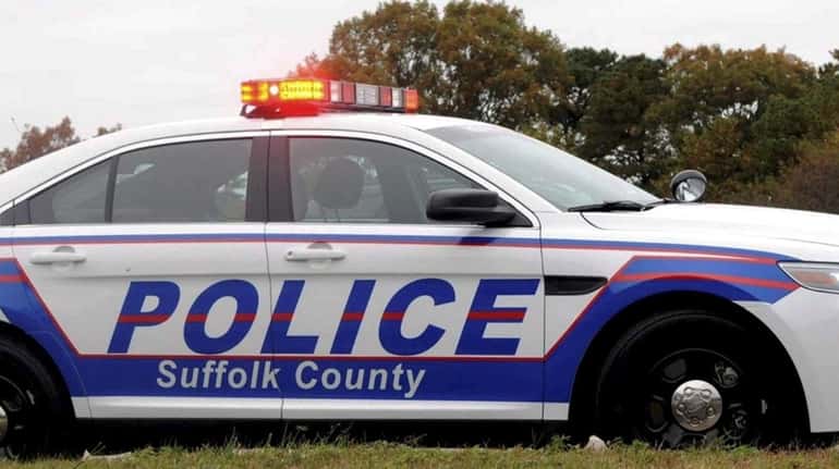 A Suffolk County police car is shown in this 2012...