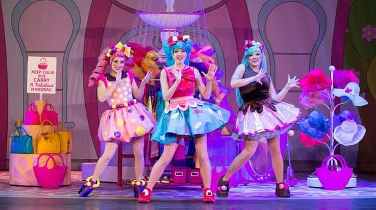 Colleen Furlan, center, in a new musical based on Shopkins,...