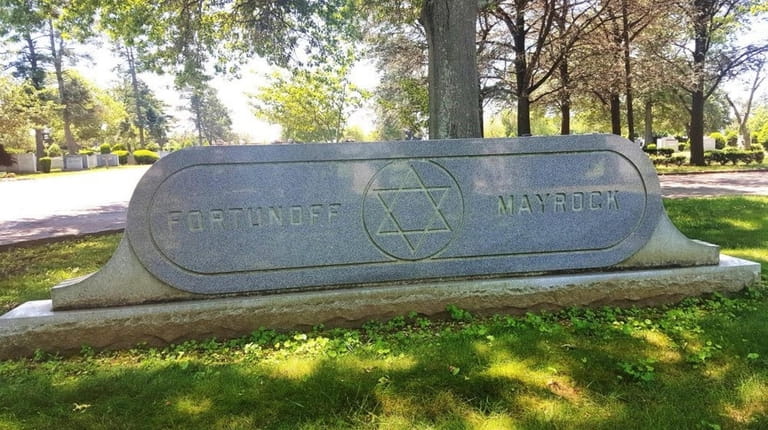 The Fortunoff family is buried at Mount Ararat, a renowned Jewish cemetery...