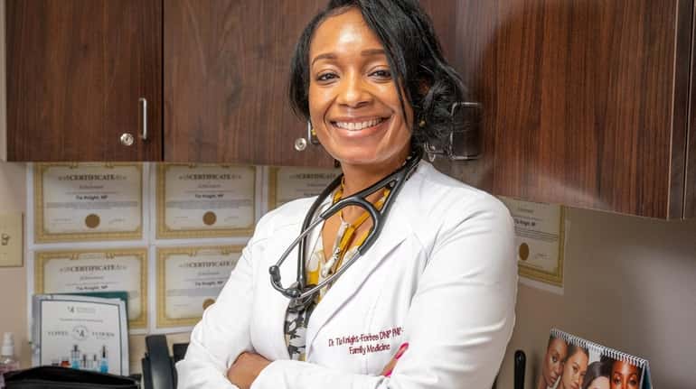Nurse-practitioner Tia Knight-Forbes said she began her career as a...