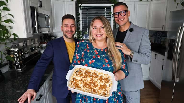 Holly Zarcone, a baker turned real estate agent, shows off...
