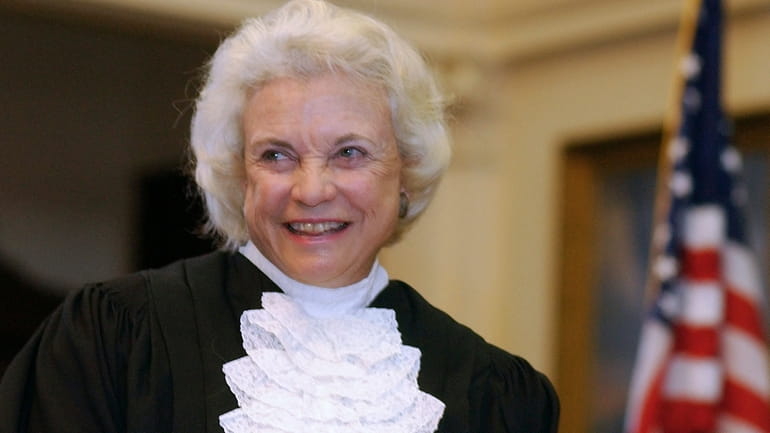 U.S. Supreme Court Justice Sandra Day O'Connor is shown before...