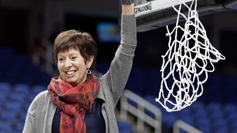 Notre Dame coach Muffet McGraw is hoping to cut down...
