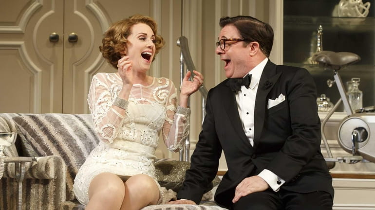 Megan Mullally and Nathan Lane in a scene from Broadway's...