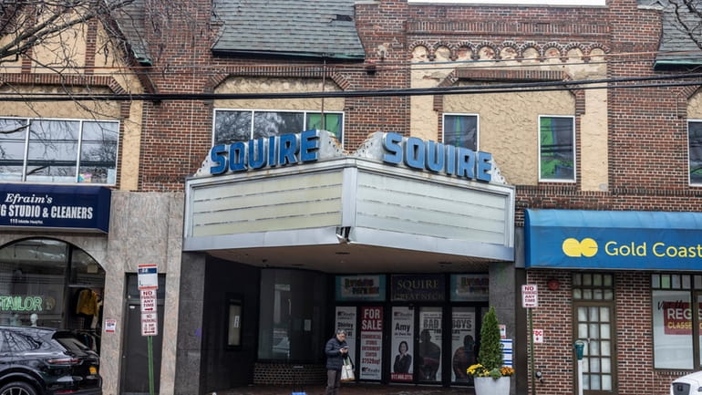 The now-shuttered Squire Cinemas in Great Neck Plaza, as seen...