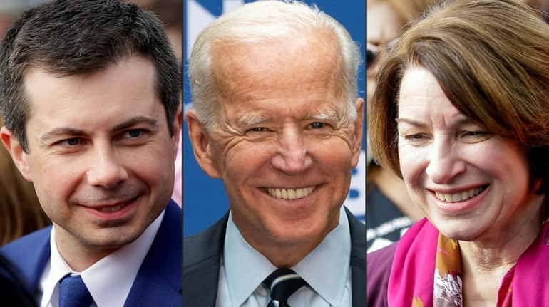 Joe Biden, center, has two new key endorsements: his recent...