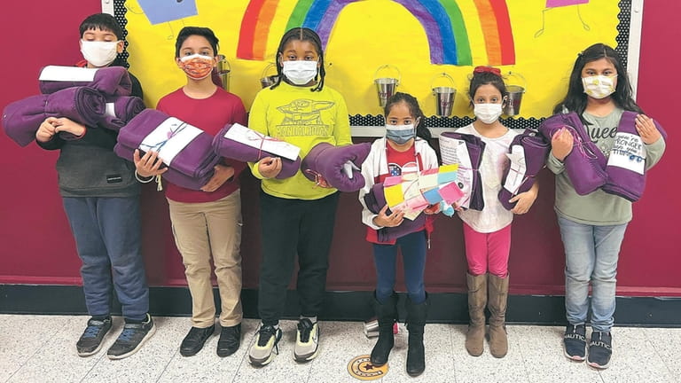 New Hyde Park Road School students penned encouraging letters that...