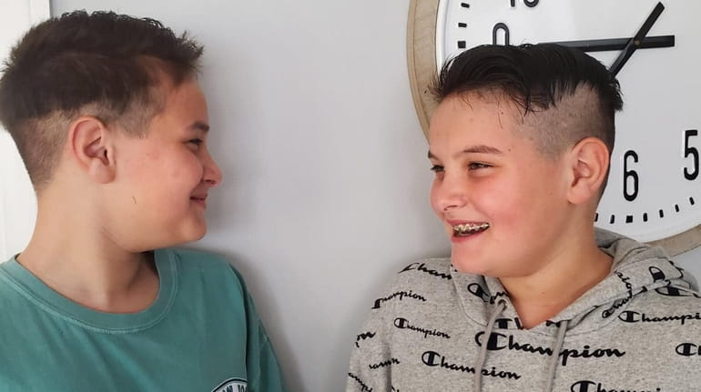 Twins Blake and Caden Padormo, both 12, decided to give...