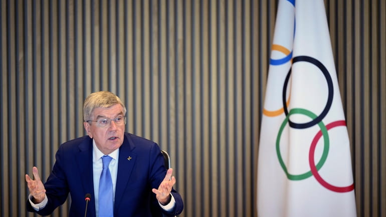 International Olympic Committee (IOC) President Thomas Bach speaks at the...