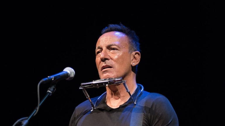 Bruce Springsteen at his Broadway debut at the Walter Kerr...