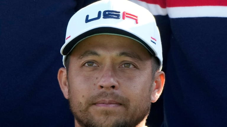 Xander Schauffele poses at the Ryder Cup at the Marco...