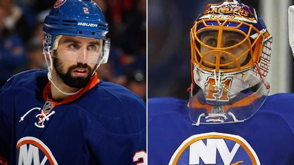 Nick Leddy, left, and Jaroslav Halak are expected to return...