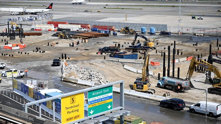 Terminal 6 construction at JFK Airport on Tuesday. Port Authority...