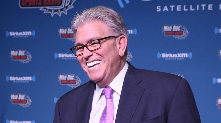 Mike Francesa visits the simulcast from the SiriusXM set at...
