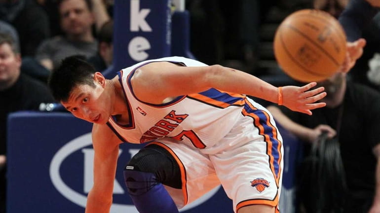 Jeremy Lin turns over the ball in the second half...