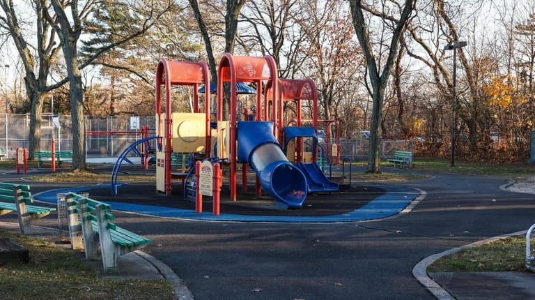 The playground at Bernard Brown Park.