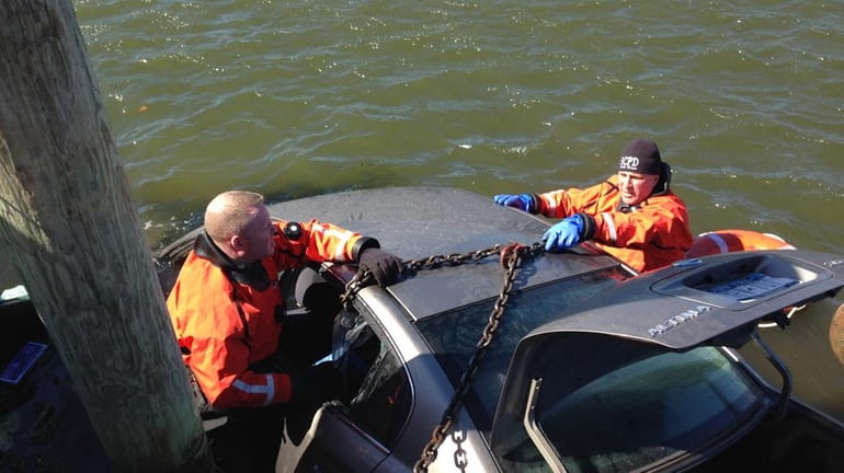 A Suffolk County police officer and a Good Samaritan rescued...